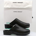 Isabel Marant Thalie Womens Flat Leather Clog Uk 7 Eu 40 Black Rrp £365 Ja