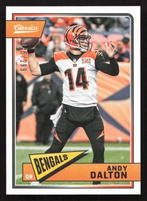 2018 Panini Classics Andy Dalton Red Back #/299 #20 Card - Image 1 of 2