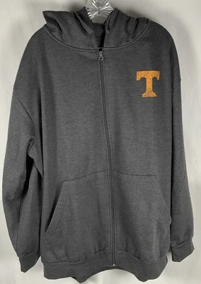 Fanatics Tennessee Volunteers Hombres Gris Cremallera Completa Sudadera con Capucha 2XL Bolsillo Frontal Chaqueta  Foto 1 de 4