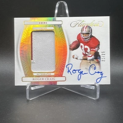2024 Panini Flawless Roger Craig Patch Autographs /25 49ers PA-RCG Auto - Image 1 of 2
