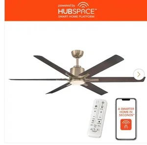 Home Collection Ceiling Fan w/Lights 60" Smart Gold Adjustable w/Remote Item 74 - Picture 1 of 13