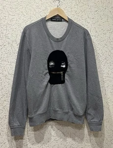 Frankie Morello Ski Mask Robber Mens Sweatshirt Jumper Gray Size XL - Picture 1 of 8