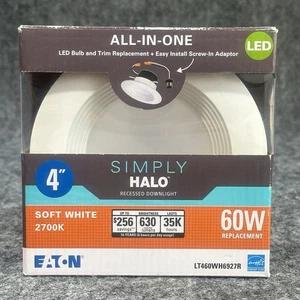 Halo LT460WH6927R 4" 2700K Integrated LED White Recessed Ceiling /Shower Light - Picture 1 of 11