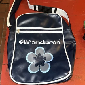 Bolso de Vuelo Duran Duran Vintage, Azul Marino y Blanco, Correa Ajustable - Imagen 1 de 5