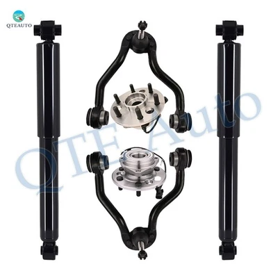 Set 6 Front Upper Control Arm Ball Joint-Wheel Hub-Shock For 1995-1999 GMC K1500 - Image 1 of 4