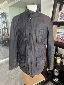 Barbour Corbridge Wax Cotton Black Hooded Jacket Size Large Very Nice! ✅🌟🇬🇧 - Bild 1 von 24