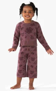Gerber Modern Moments Toddler Girl Jacquard Sweater Wide-Leg Pant 2-Piece Set 2T - Picture 1 of 11