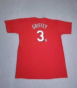 Majestic Griffey 3 T Shirt Mens XL Red Players Choice MLB Baseball Cincinnati  - Picture 1 of 10