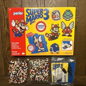 Kit de cuentas fundidas Super Mario Bros. 3 Perler 4.000 cuentas 2017 nuevo en caja abierta - Imagen 1 de 5