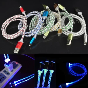  LED Light-up USB Charger Cable For Apple iPhone 5 /5s /5c /SE /6S /7 Plus - Picture 1 of 9