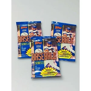 3x Topps 1994 Baseball Karten Serie 2, ungeöffnet - Bild 1 von 4