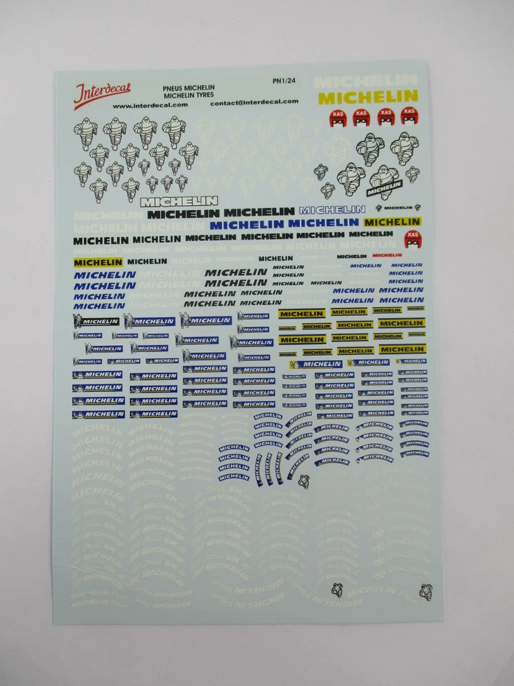 PLANCHE PNEUS MICHELIN INTERDECAL 1/24