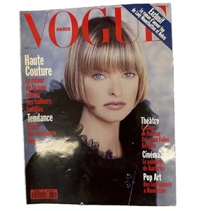 VOGUE PARIS SEPTEMBER 1993 LINDA EVANGELISTA COVER - IN FRENCH - Imagen 1 de 5