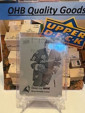 VERY RARE: 2019-20 UD CHL Printing Plate - Olivier-Luc Hache #278 - Black - 1/1