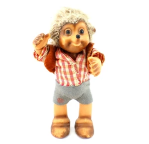 Steiff HEDGHOG Macki Boy 4 ½” Rubber in Cloth Clothes circa 1964 Germany Vintage - Picture 1 of 10