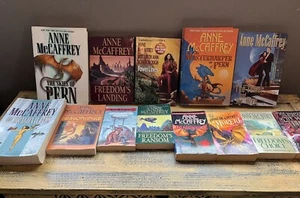 Mixed Lot of 13 Books by Anne McCaffrey 5 Hard Cover W/jackets 8 Paper Back - Picture 1 of 6
