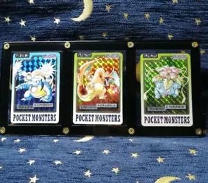 Pokemon Carddass Prism Charizard, Venusaur & Blastoise NM Japanese 1997 - Picture 1 of 4