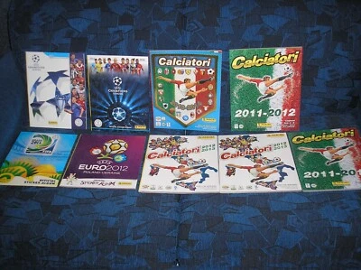 LOTTO STOCK 9 ALBUM VUOTI FIGURINE OMAGGIO MONDIALI EUROPEI CALCIATORI PANINI - Immagine 1 di 4