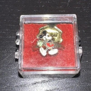 Vintage Walt Disney Prod. Mickey Mouse cloisonne-like adjustable ring August - Picture 1 of 7