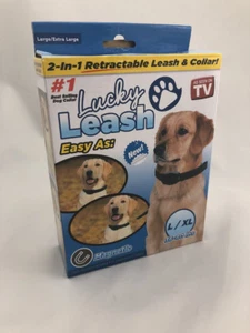 Lucky Leash 2 in 1 Retractable Leash & Collar. L/XL. For Larger Dogs 36-80 Lbs. - Picture 1 of 4