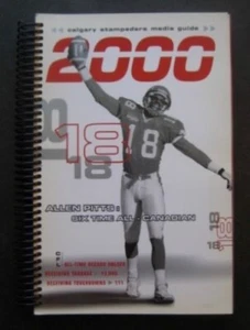 2000 Calgary Stampeders CFL Media Guide Allen Pitts - Picture 1 of 9
