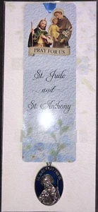 NEW Catholic Saint Jude St Anthony Pray For Us Medal Necklace Franciscan Friars - Picture 1 of 1