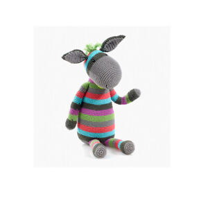 Soft Toy Hand Knitted Large animal  donkey  | Baby Gift | Fairtrade |