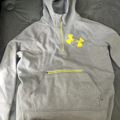 Under armour толстовка с капюшоном молодежи xl серый и желтый storm 2 - Изображение 1 из 3