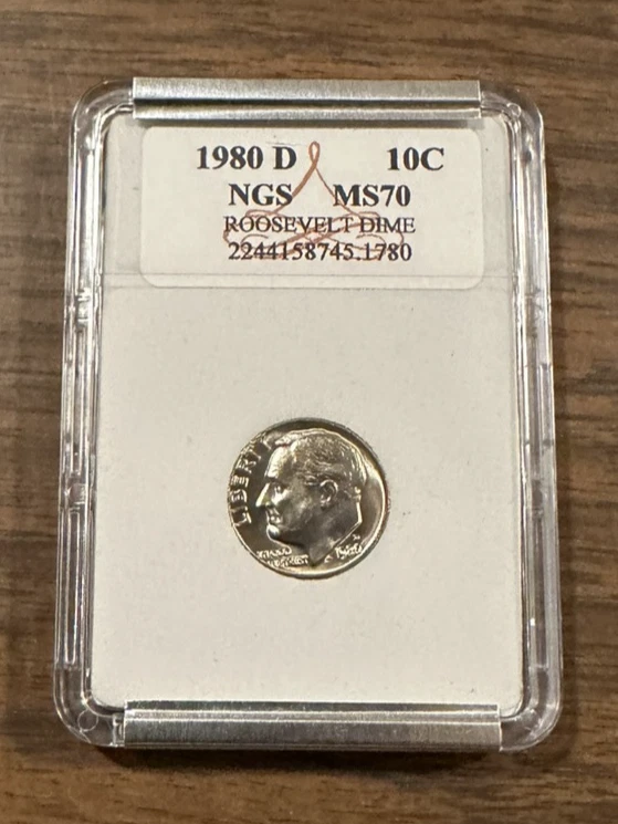1980-D NGS MS70 Roosevelt Dime Business Strike 10C - Image 1 of 4