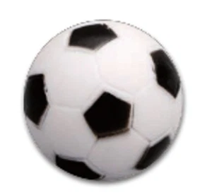 6 Stück Kicker Ball Tischfussball Soccer Balls s/w - Bild 1 von 1
