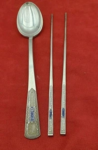  Juego de 3 palillos 70 % plata con cuchara para servir #11000 - Imagen 1 de 5