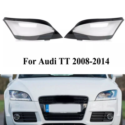For AUDI TT 2008-2014 2011 2012 2013 Headlight Headlamp Lens Cover Shell Pair - image 1 of 4
