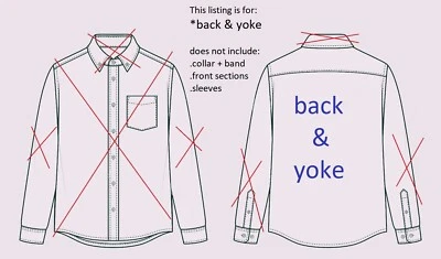 Big Scraps of 12 Men's pastel STRIPE shirt backs, 100% cotton, Fabric Quilting - Image 1 of 4