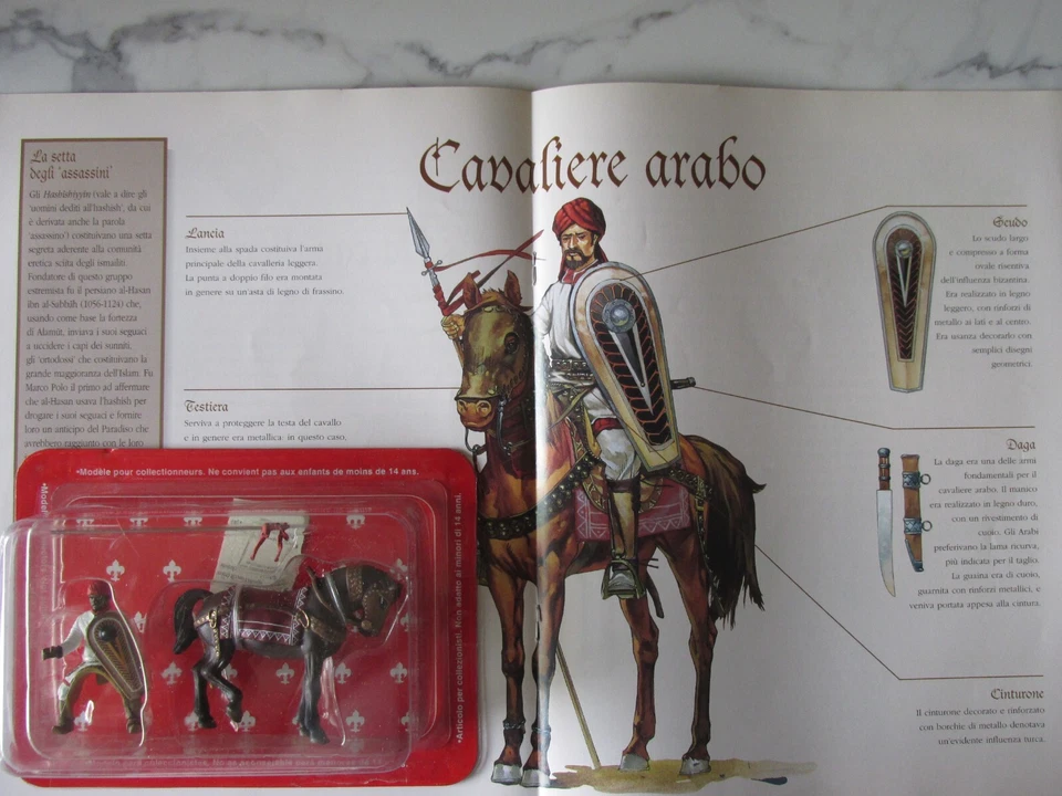 SOLDATINO MEDIEVALE A CAVALLO-  CAVALIERE ARABO DE AGOSTINI - Immagine 1 di 1