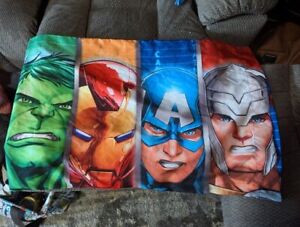 Avengers Marvel Single Standard Pillowcase Polyester Bright Double Sided Comics
