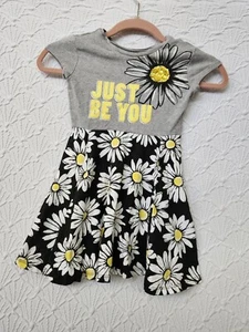 Girls Justice Dress 6 Gray With Daisy Flowers Just Be You Cute Pre-owned  - Picture 1 of 8