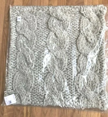 Funda de almohada colosal Pottery Barn avena jaspeada 24 tejida a mano gruesa nueva Foto 1 de 2