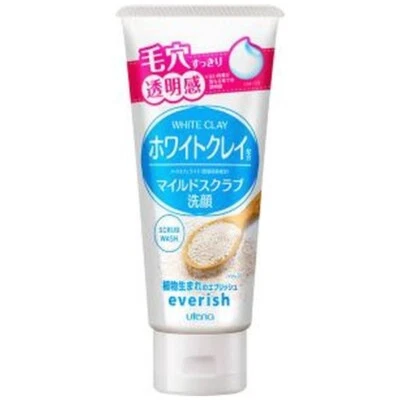 Utena everish Facial cleanser  mild Scrub Wash White Clay 120g/4.2 OZ JAPAN NEW - Image 1 of 4