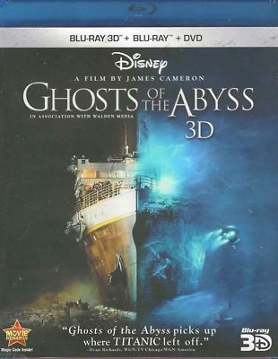 Disney, Ghost of the Abyss 3D, NEW Blu Ray & DVD Trip to Titanic, James Cameron - Image 1 of 4