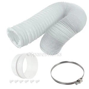 Tubo de extensión de manguera de ventilación de 155 pulgadas de largo y conectores para secadora ZANUSSI - Imagen 1 de 5
