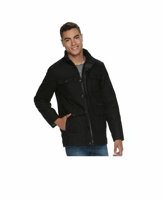 Chaqueta militar de bombardero Rock & Republic para hombre mezcla de lana, forro camuflado precio de venta sugerido por el fabricante: $150 M Foto 1 de 3