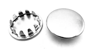 Tapa de acero niquelado para tubos de empuje de orificio de 7/8" para todo tipo de clima usos marinos - Imagen 1 de 12