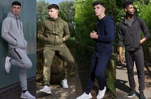 Nuevo Para hombres Slimfit Chándal Ropa Deportiva Base Windrunner Sudadera con Capucha Corredor 4 CLRS - Imagen 1 de 32
