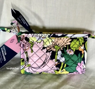 Bolso de Cosméticos Vera Bradley BLOOM BOOM Corbata Estuche con Cremallera Forrado Viaje Pequeño Nuevo con Etiquetas Sellado Foto 1 de 4