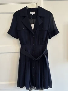 Vestido utilitario Reiss Fiona con ribete de encaje Reino Unido 10 nuevo con etiquetas - Imagen 1 de 9