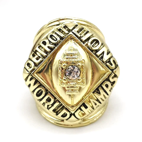 1957 Detroit Lions Pro Ring Football Team National champions Rings Souvenir Cover
