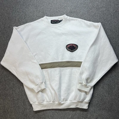 Vintage Large 90s Bugle Boy Sweater Men’s White pullover (053) - Image 1 of 4