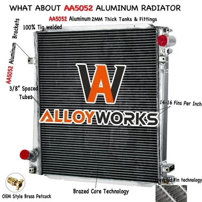 Aluminum Radiator Fits 2002-2005 03 Ford Explorer Mercury Mountaineer 4.0L /4.6L - Image 1 of 4