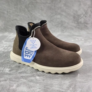 Botas Hey Dude para mujer talla 12 marrón café Branson gamuza Chelsea repelente al agua - Imagen 1 de 11
