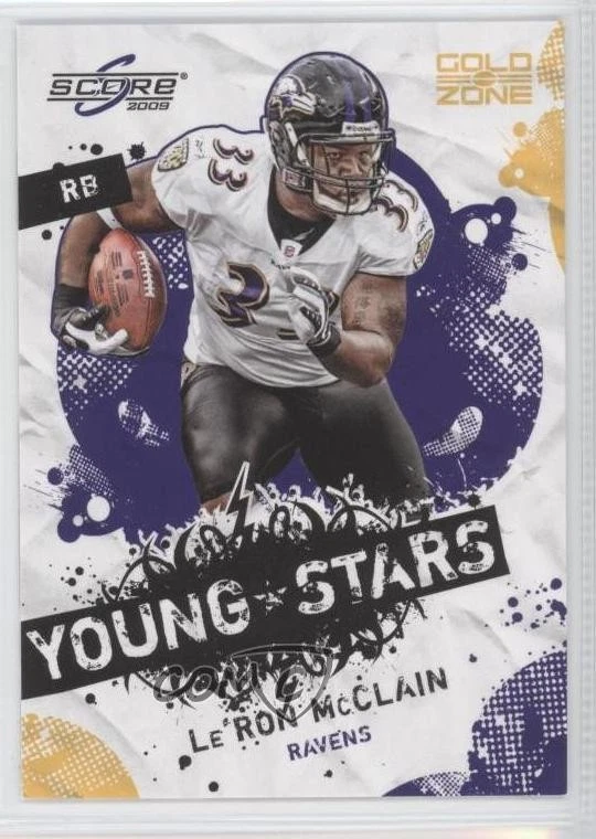 2009 Score Young Stars Gold Zone /299 Le'Ron McClain #15 - Image 1 of 2